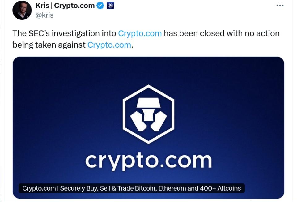 ceo-crypto-1 CEO Crypto.com thông báo trên X